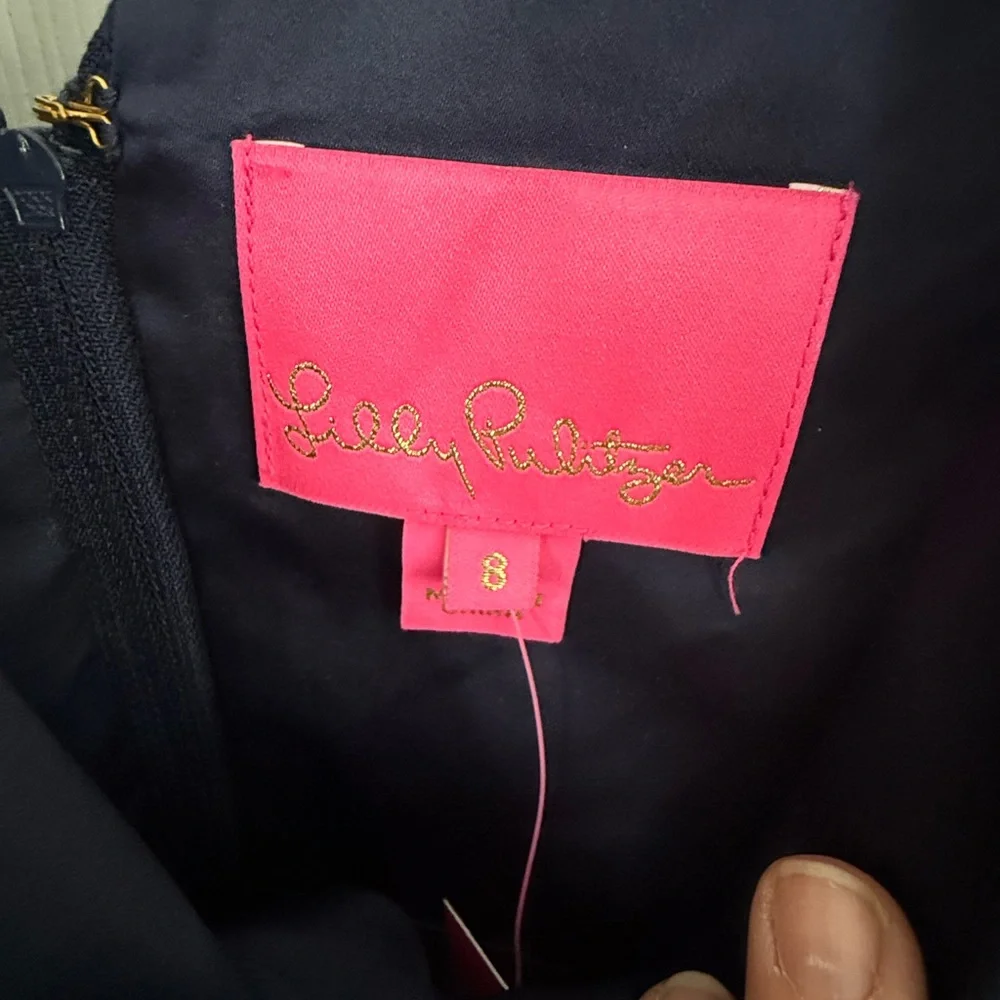 Lilly Pulitzer Navy Blue Maxi Dress size 8 - Picture 4 of 9